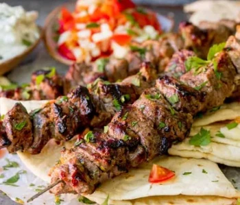 Large Lamb Souvlaki Kebabs  made fresh