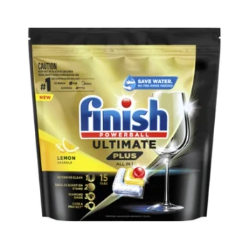 Finish Powerball Ultimate Plus Lemon Sparkle 15 Pack