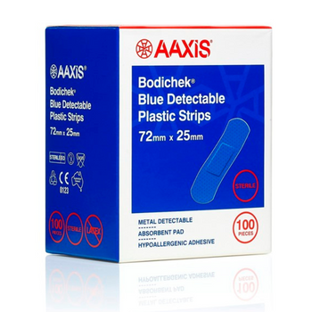 Aaxis Bodichek Blue Detectable Band Aid Strips 100 pack