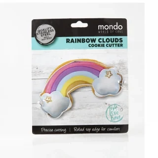 Rainbow With Clouds Cookie Cutter