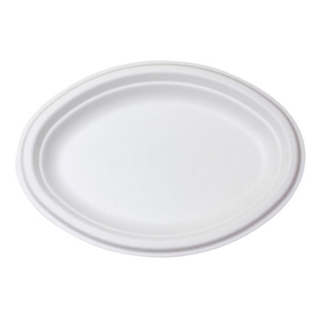 Small Oval Natural Fibre Plates 25 Pack available from Padstow Food Service