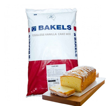 Bakels Eggless Vanilla Cake Mix in a 15kg bag