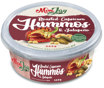 Monjay Mezza Hummos Roast Capsicum & Jalapeño Dip