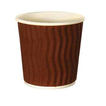 4oz Cool Wave Hot Drink Paper Cups Brown