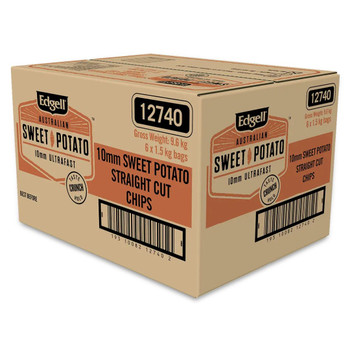 Edgell Sweet Potato Chips 10mm 6x1.5kg Carton frozen Simplot foodservice product