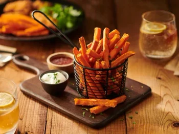 Edgell Sweet Potato Chips 10mm 6x1.5kg Carton frozen Simplot foodservice product