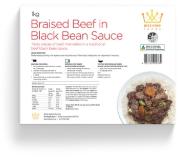 Beef & Black Bean 1kg - Rice King Package