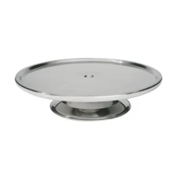 Stainless Steel Cake Stand With a Low Base