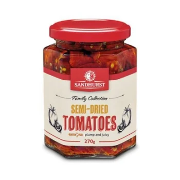 Sandhurst Semi Dried Tomatoes 270g available from Padstow Food Service