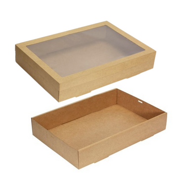 Kraft Catering Grazing Box With Window Lid #4