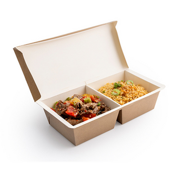 NeverLeak Dual Compartment Food Container Filled