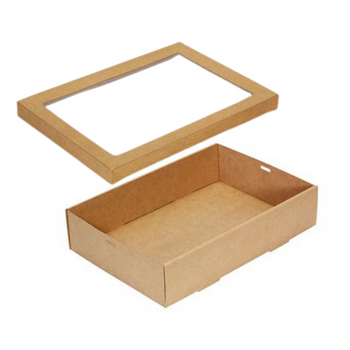 Kraft Catering Grazing Box With Window Lid Medium