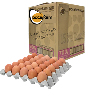Pace Farm Extra Large Eggs 700g x 15 Dozen Bulk Pace Farm Extra Large Eggs 700g x 15 Dozen Bulk