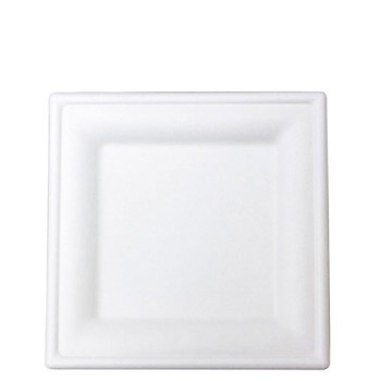 envirochoice Square 8" Natural Fibre Dinner Plates 25 Pack