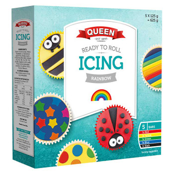 Queen Ready To Roll Icing Rainbow 5 Pack