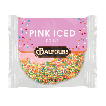 Balfours Pink Donut Individually Wrapped 130g