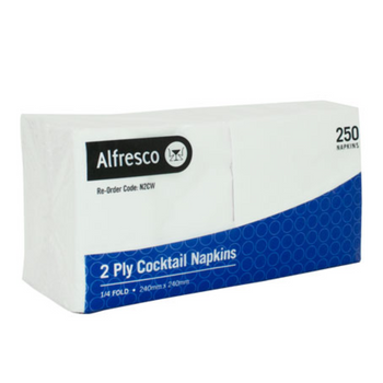 Alfresco 2ply Cocktail Napkins 250 Pack