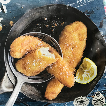 New Zealand Crumbed Southern Blue Whiting Fillets In Fry Pan