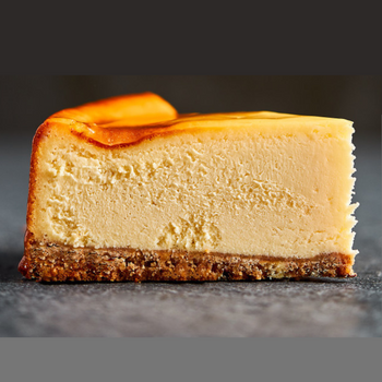 New York Style Baked Cheesecake Slice View
