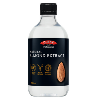 Queen Professional Natural Almond Extract 500ml available from Padstow Food Service