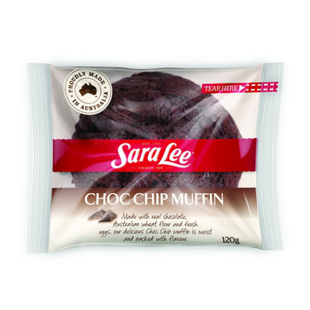 Sara lee Large 120g Choc Chip Muffins Individually Wrapped 15 Pack