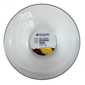 Clear Re-Usable Plastic Bowl  4 Litre