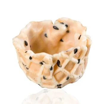 La Rose Noire Black Sesame Waffle Baskets 120 Pack