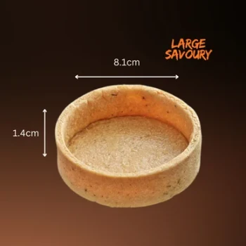 Savoury Large Tart Shells Round 8.1cm 9 Pack
