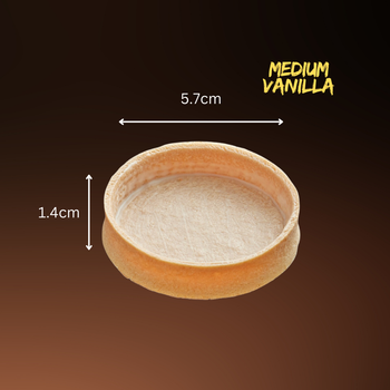 La Rose Vanilla Medium Tart Shells Round 5.7cm 20 Pack