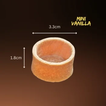 Vanilla Mini Tart Shells Round 3.3cm 42 Pack