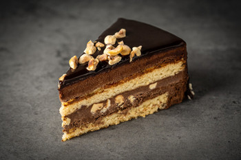 Looma's Pre-Sliced Chocolate Truffle Cake (GF) Slice View