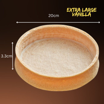 Vanilla Extra Large Tart Shells Round 20cm 5 Pack
