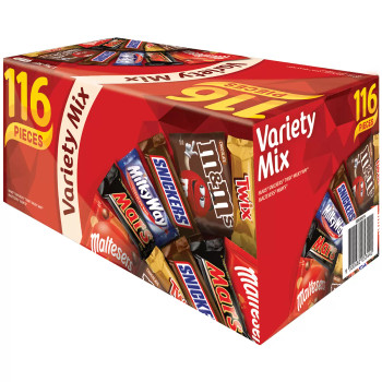 Mars Variety Mix Chocolate Box 116 Pieces available from Padstow Food Service