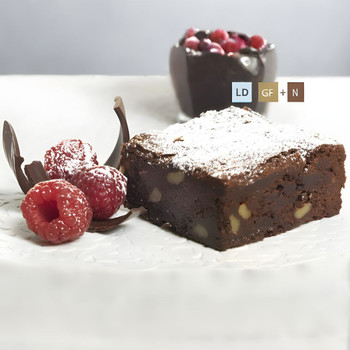 Kooka Brothas Chocolate Brownie Slice With Walnuts Pre-Cut 15 Pieces