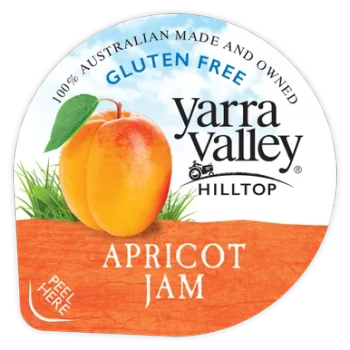 Yarra Valley Apricot Jam Portions x 200 Carton Yarra Valley Hilltop foodservice product