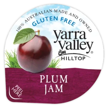 Yarra Valley Plum Jam Portions x 200 Carton Yarra Valley Hilltop foodservice product