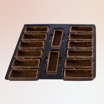 Chocolate Large Tart Shells Rectangle 10cm 70 Pack