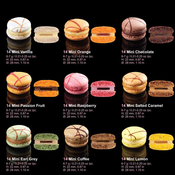 Assorted Premium Mini Macarons 126 Pieces