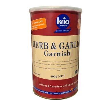 Krio Krush Herb & Garlic Garnish Seasoning 400g Krio Krush foodservice product