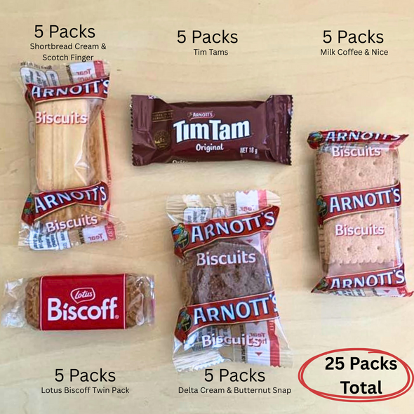 Arnotts & Lotus Biscoff Biscuit Portions Variety Pack Display