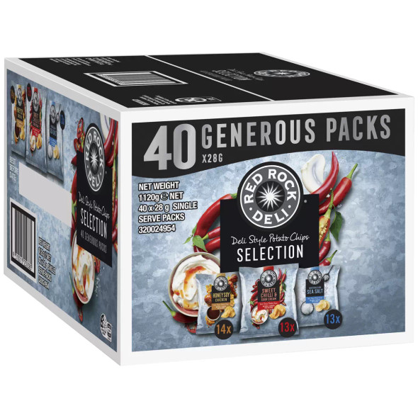 Red Rock Deli Chips 40 Single Serve Variety Packs