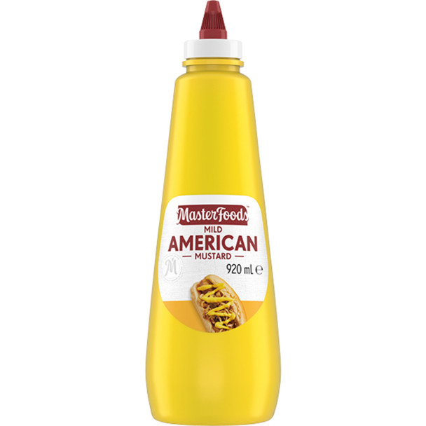 Masterfoods Squeezy Mild American Mustard 920ml