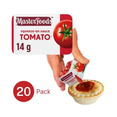 Masterfoods Tomato Sauce Squeezy Portions 20 Pack