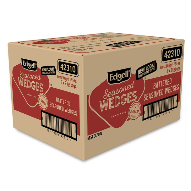 Edgell Seasoned Potato Wedges 6 x 2kg Carton