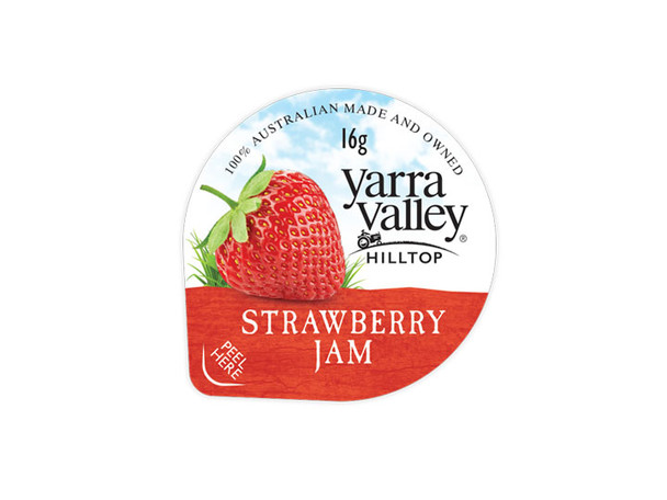Yarra Valley Strawberry Jam Portion Control x 20 pack Yarra Valley Hilltop foodservice product