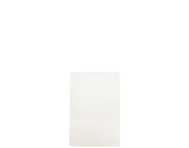 Square Flat White Paper Bag 200 x 165mm WF01W x 500 Pack