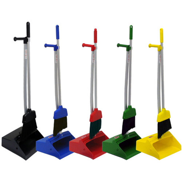 Lobby Dustpan With Broom - Black