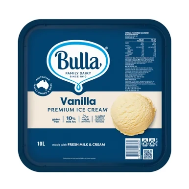 Bulla Real Dairy Vanilla Ice Cream 10 Litre
