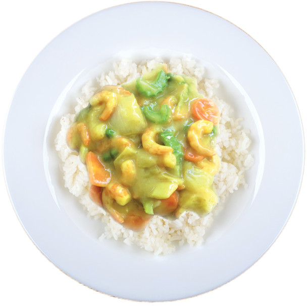 Rice King Curried Prawn Plated