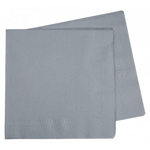 Serviette Silver Metallic Dinner 2Ply 40 -Five Star